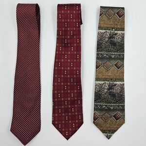 Silk Tie Burgundy Polka Dot Green Ties